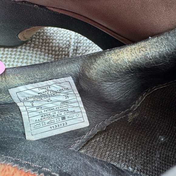 Merrell Studded Wedge Mules Womens Size 6 Brown Leather Slip On J56090 Coffee - Picture 4 of 5